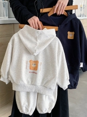 TL - Bộ nỉ khoá kéo in Gấu(90-140)