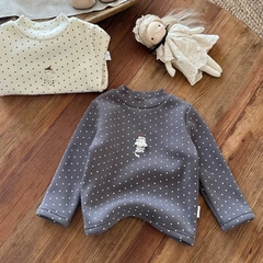 BK - Áo giữ nhiệt lót nỉ chấm bi (73-110)