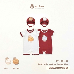 EMBES - Body cộc tay in hoạ tiết bánh trung thu ( 0-9M)