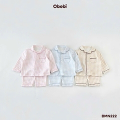 OBEBI - Bộ mặc nhà Pijama kẻ(73-110)