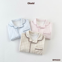 OBEBI - Bộ mặc nhà Pijama kẻ(73-110)