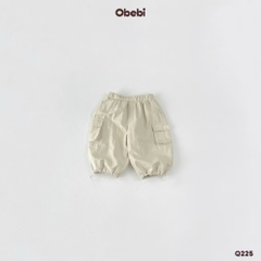 OBEBI - Quần gió túi hộp dáng rộng(73-120)