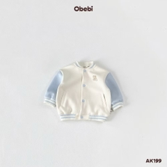 OBEBI - Áo khoác Bomber phối màu tay(73-120)