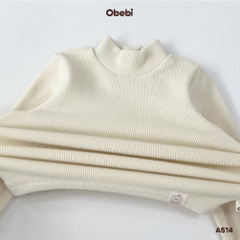 OBEBI - Áo thun giữ nhiệt trơn cổ 3 phân(66-120)