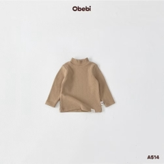OBEBI - Áo thun giữ nhiệt trơn cổ 3 phân(66-120)