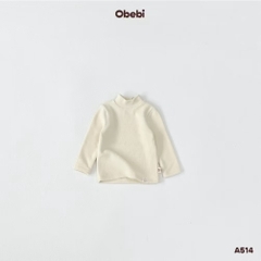 OBEBI - Áo thun giữ nhiệt trơn cổ 3 phân(66-120)