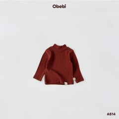 OBEBI - Áo thun giữ nhiệt trơn cổ 3 phân(66-120)