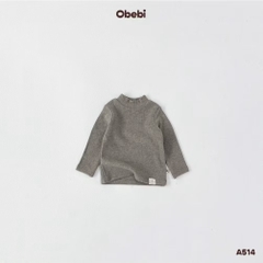 OBEBI - Áo thun giữ nhiệt trơn cổ 3 phân(66-120)
