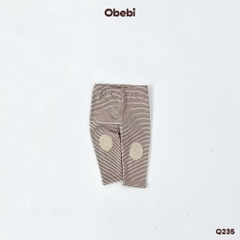 OBEBI - Quần legging kẻ đáp gối(66-110)