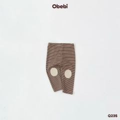 OBEBI - Quần legging kẻ đáp gối(66-110)