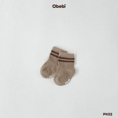 OBEBI - Tất cao cổ phối màu kẻ(S,M,L)