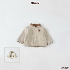 OBEBI - Áo khoác lông cừu hai mặt giữ ấm(73-120)