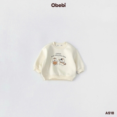 OBEBI - Áo nỉ cổ tròn in hình OBEBI (73-120)