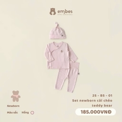 EMBES - Set newborn cài chéo teddy bear(NB)