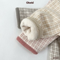 OBEBI - Áo khoác kẻ mặc 2 mặt (73-120)