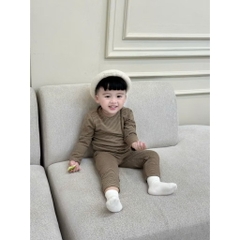 OBEBI - Bộ mặc nhà hoạ tiết kẻ(66-120)