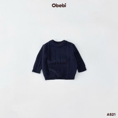 OBEBI - Áo len lông thỏ vặn thừng (73-120)