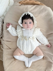 JS- Set body ren kem dài tay nơ vàng+mũ(66-80)