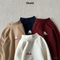 OBEBI - Áo thun giữ nhiệt dày cổ cao tay raglan(73-120)
