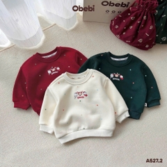 OBEBI - Áo nỉ em bé hoạ tiết ngôi sao(73-120)