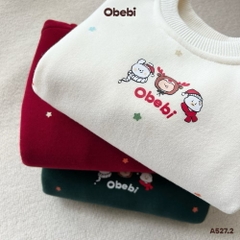 OBEBI - Áo nỉ em bé hoạ tiết ngôi sao(73-120)