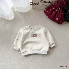 OBEBI - Áo nỉ em bé hoạ tiết ngôi sao(73-120)