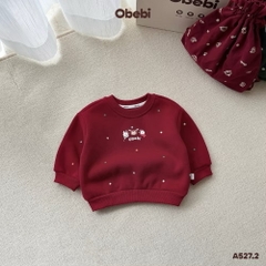 OBEBI - Áo nỉ em bé hoạ tiết ngôi sao(73-120)