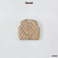 OBEBI - Áo gile chần bông in hoạ tiết(73-110)