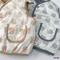 OBEBI - Áo gile chần bông in hoạ tiết(73-110)