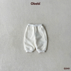 OBEBI - Quần nỉ lông dáng bom gấu(73-120)