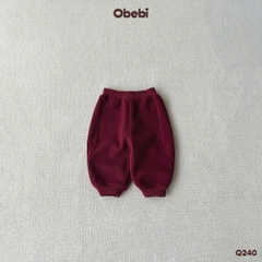 OBEBI - Quần nỉ lông dáng bom gấu(73-120)