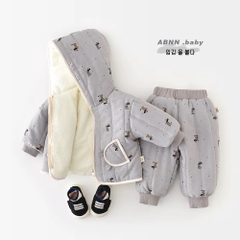 TMT - Set bộ lót lông ghi in cún(73-100)