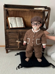 TMT - Bộ phao chần bông lót nỉ nâu(73-100)