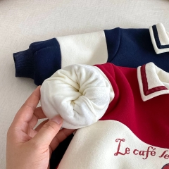 Bk - Body nỉ cổ POLO lót nhung in cún(66-90)