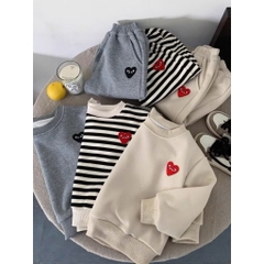 BK - Bộ nỉ tim lót lông(90-140)