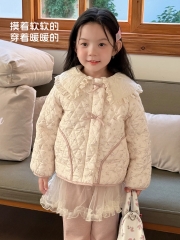 TL - Áo phao cổ ren nơ(90-140)