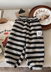 TL - Quần nỉ kẻ măt cười lót lông(90-140)