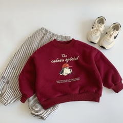 TL - Áo nỉ lót lông in cún(90-140)