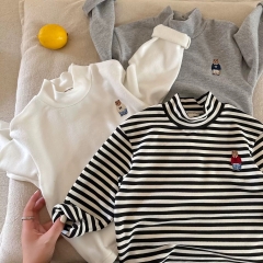 BK - Áo giữ nhiệt cổ 3p thêu Gấu(90-140)