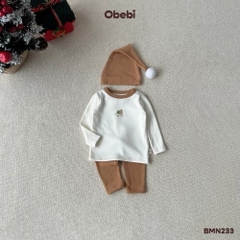 OBEBI - Bộ mặc nhà Noel kèm mũ(66-110)