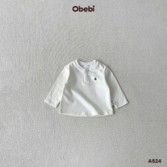 OBEBI - Áo thun dài tay cài khuy cổ(73-120)
