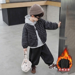 KB - Set nỉ 3 chi tiết áo kẻ caro(90-150)