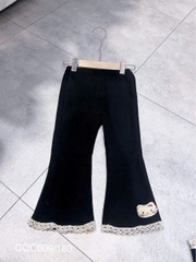 KB - Quần legging tăm loe lót nỉ Mèo ngọc(90-130)