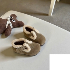 KB - Sục da lộn lót lông nâu MIN(31-36)