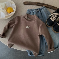 TL - Áo giữ nhiệt chữ HI lót nỉ(80-130)