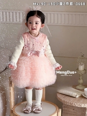 LB - Set váy công chúa hồng nơ(90-130)