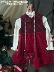 LB - Set váy đỏ đuôi ren(90-130)