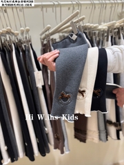 LB - Quần legging lót nỉ đính nơ(110-150)