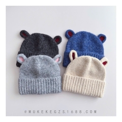 TL - Mũ len lông tai gấu(2-8Y)