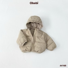 OBEBI - Áo khoác phao siêu nhẹ mũ tháo rời(73-120)